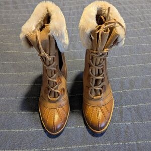 PIKOLINOS Brown Heel Boots, 36